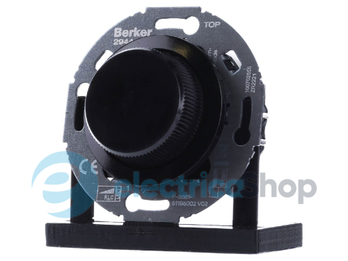Диммер универс. Комфорт 20-420Вт, LED 3-100Вт, 230V Berker 1930+Glas, черный