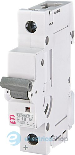 Автоматический выключатель ETIMAT P10 DC 1p, C, 3A , 10kA, ETI 1903025