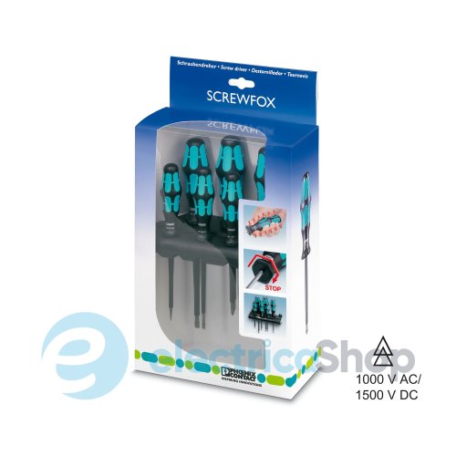 Набор отверток, со шлицем/крестовидным шлицем Pozidriv ® SF-SL/PZ SET VDE Phoenix Contact 1212540