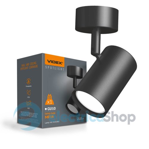 Світильник-спот VIDEX Spotlight GU10 VL-SPF05B-BFB