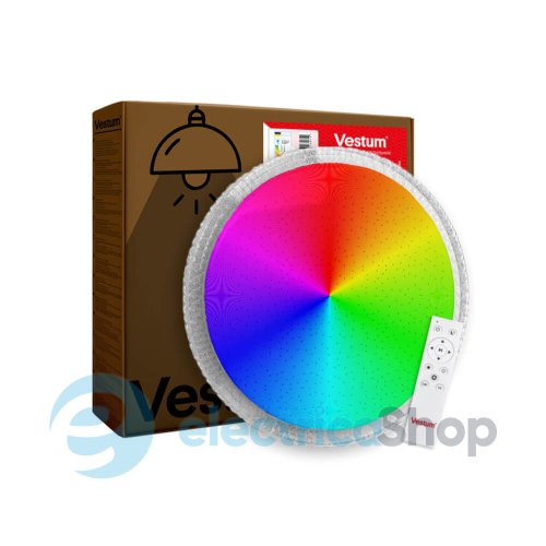 Стельовий світильник Vestum CRYSTAL Зоряне небо 76W 3000-6500K RGB з пультом ДК VS-91070