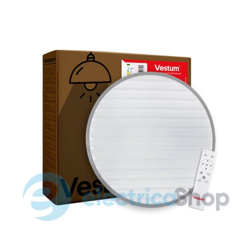 Стельовий світильник Vestum GRILL Зоряне небо 60W Срібло 3000-6500K з пультом ДК VS-91023