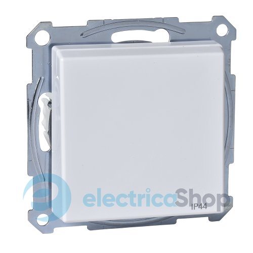 Розетка с заземлением с крышкой IP44 Merten SM MEG2314-0325 активный белый