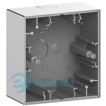 Коробка 1 пост MERTEN D-Life MEG4014-6536 Нерж. cталь