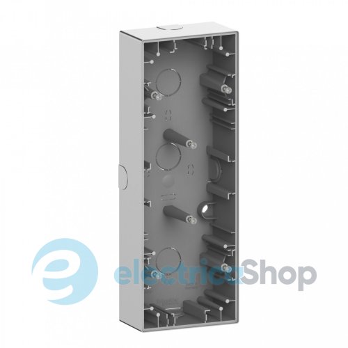 Коробка 3 пост MERTEN D-Life MEG4034-6536 Нерж. cталь