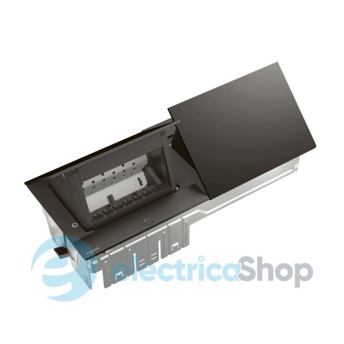 Выдвижной люк на 2х4 модулей Legrand INCARA POP-UP 654806 пустой, с монтажным комплектом, черный