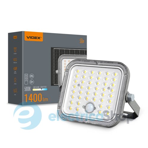 LED прожектор автономний VIDEX 1400Lm 5000K (VL-FSO4-205-S)