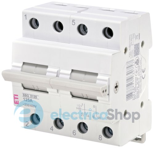 Переключатель нагрузки ETI SSQ 2125 "1-0-2", 2p 125A 2421429