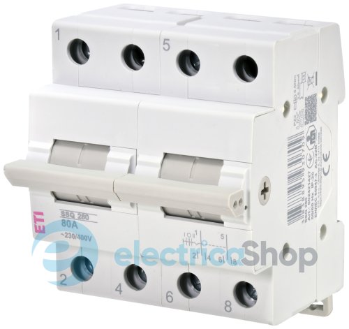 Переключатель нагрузки ETI SSQ 280 "1-0-2", 2p 80A 2421427
