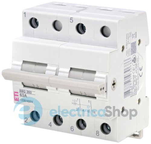 Переключатель нагрузки ETI SSQ 263 "1-0-2", 2p 63A 2421426