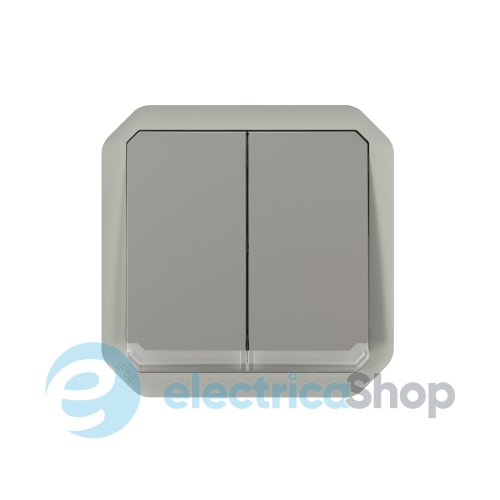 Перемикач/кнопка з підсв. 2-кл. 10А/250В мех-м. Legrand Plexo New 069526L колір сірий