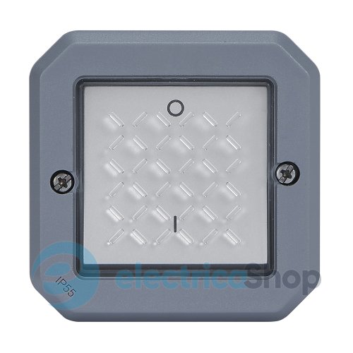 Вимикач 1-кл. 2-пол. 16А/250В мех-м. Legrand Plexo New 069527L колір сірий