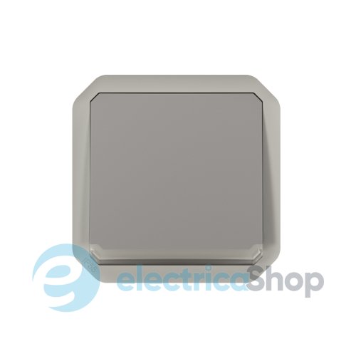 Кнопка с подсв. 1-кл. 10А/250В с перем. мех-м. Legrand Plexo New 069536L серый цвет