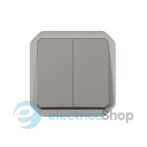 Выключатель жалюзи кнопочный мех-м. для управления через электрон. мод. 500Вт. Legrand Plexo New 069539L серый цвет