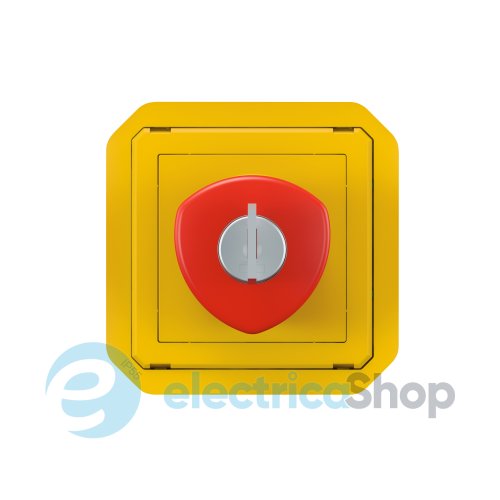 Кнопка аварийная с ключом мех-м. Legrand Plexo New 069548L желтый цвет