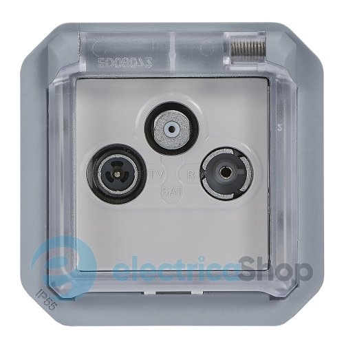 Розетка TV-R-SAT мех-м. Legrand Plexo New 069558L серый цвет
