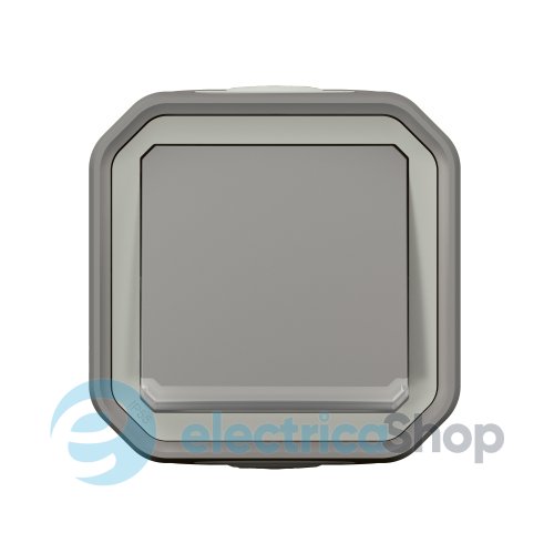 Перемикач 1-кл. 10А/250В з індикацією накл. Legrand Plexo New 069712L колір сірий
