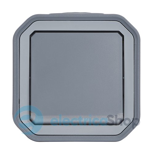Выключатель 1-кл. 2-пол. 10А/250В с индикацией накл. Legrand Plexo New 069726L цвет серый
