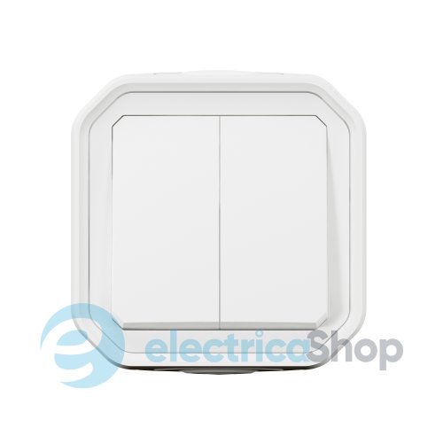 Переключатель/кнопка 2-кл. 10А/250В накл. Legrand Plexo New 069755L цвет белый