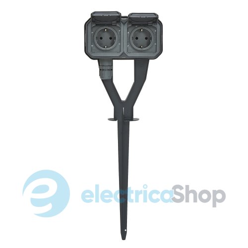 Садовый кол с розеточным блоком 2х2К+С Legrand Plexo New 069759L цвет антрацит