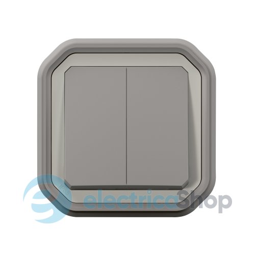 Переключатель/кнопка 2-кл. 10А/250В встр. Legrand Plexo New 069815L серый цвет