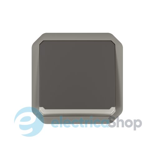 Кнопка с подсв. 1-кл. 10А/250В с перем. мех-м. Legrand Plexo New 069816L цвет антрацит