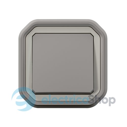 Кнопка 1-кл. 10А/250В с НВ конт. встр. Legrand Plexo New 069820L серый цвет