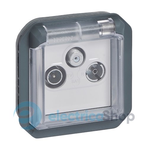 Розетка TV/R-SAT мех-м. Legrand Plexo New 069858L цвет антрацит