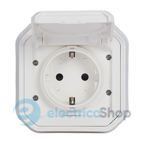 Розетка 2К+З 16А/250В из вин. клемм. встр. Legrand Plexo New 069869L цвет белый