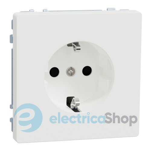 Розетка з/к (250V/16А), захисні шторки, System Design MTN2300-6037 «білий матовий»