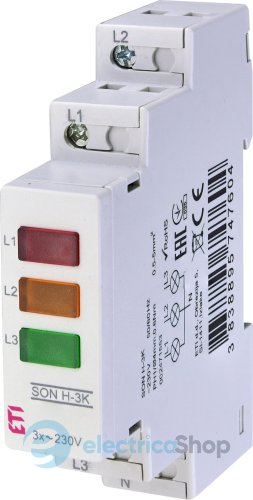 Трехфазный индикатор наличия напряжения SON H-3K ETI 2471553