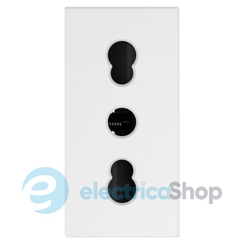 Розетка 1-а. 1 мод, с шторками 16А/250V 0˚ Modul 45 OBO 6120746, снежно-белый