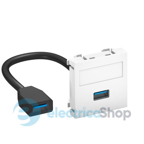 Розетка USB 3.0 с кабелем подключения Modul 45 OBO 6104922, снежно-белый