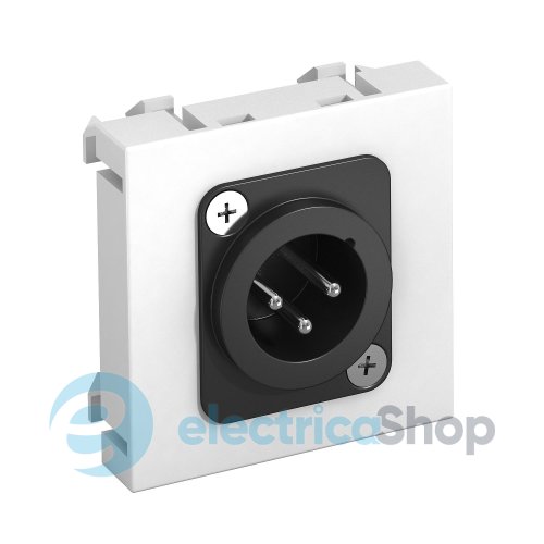 Розетка XLR, 3 контакта, male, Modul 45 OBO 6105222, снежно-белый