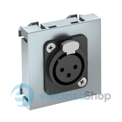 Розетка XLR, 3 контакта, female, Modul 45 OBO 6105216, алюминий лак