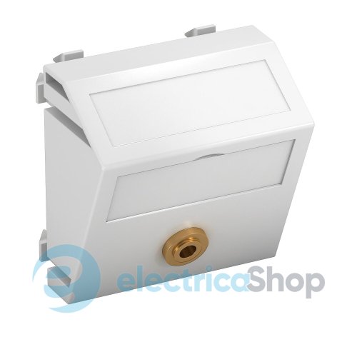 Розетка Mini jack 3,5mm угловая Modul 45 OBO 6104958, снежно-белый