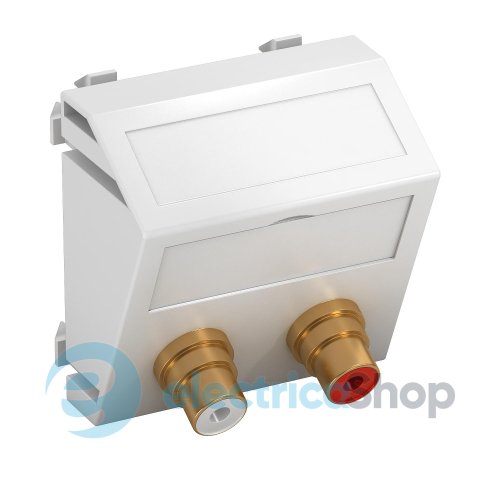 Розетка Audio R,L) угловая Modul 45 OBO 6105054, снежно-белый