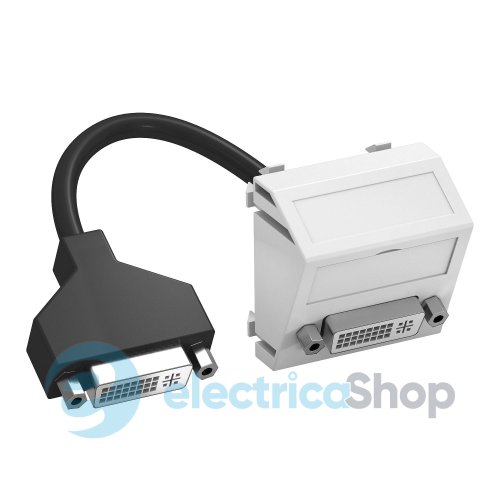 Розетка DVI-D с кабелем подключения, угловая Modul 45 OBO 6104766, снежно-белый