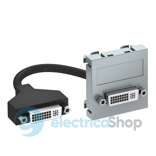 Розетка DVI-D с кабелем подключения Modul 45 OBO 6104760, алюминий лак