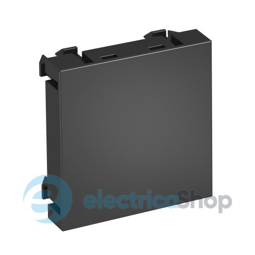 Заглушка 1-пост 45x45 Modul 45 OBO 6117407, черно-серая