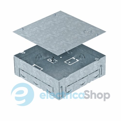 Монтажная коробка BOX4, 205х205мм, h=70-100mm цинк.сталь OBO 7427430