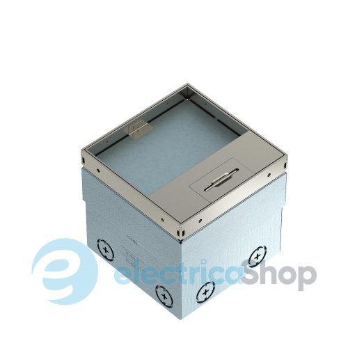 Люк розетковий UDHOME2, 2 пости 45x45 (2x RJ45 опційно), для покриття 15мм, (h=110-135мм), IK10, IP40 нерж.сталь OBO Bettermann 7368340