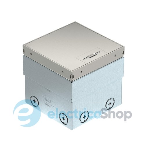 Люк розетковий UDHOME2, 2 пости 45x45 (2x RJ45 опційно), (h=110-135мм), IK10, IP40 нерж.сталь OBO Bettermann 7368342