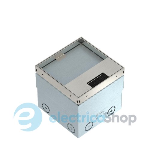 Люк розетковий UDHOME2 BN, 2 пости 45x45 (2x RJ45 опційно), для покриття 15мм, (h=110-135мм), IK10, IP40 нерж.сталь OBO Bettermann 7368353