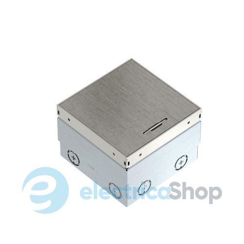 Люк розетковий UDHOME2 Cross hatch, 2х Modul45, (h=110-135мм), IK10, IP40 нерж.сталь OBO Bettermann 7368263