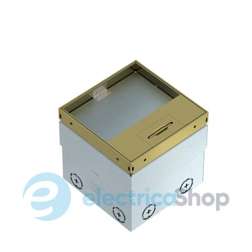 Люк розетковий UDHOME2, 2 пости 45x45 (2x RJ45 опційно), для покриття 15мм, (h=110-135мм), IK10, IP40 латунь OBO Bettermann 7368346
