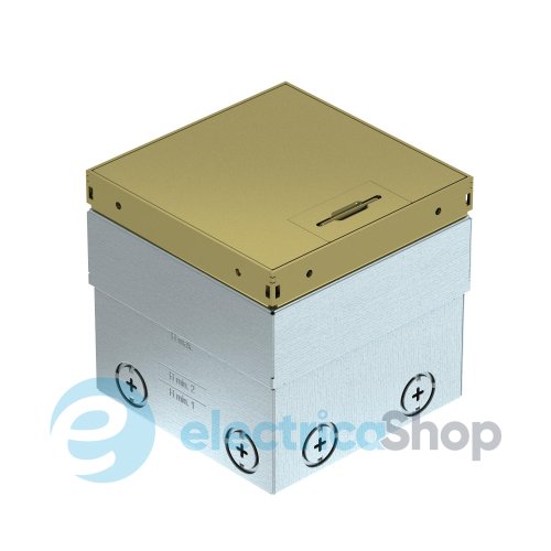 Люк розетковий UDHOME2, 2 пости 45x45 (2x RJ45 опційно), (h=110-135мм), IK10, IP40 латунь OBO Bettermann 7368348