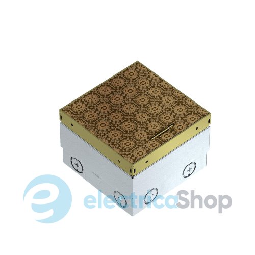 Люк розеточный UDHOME2 Marygold, 2х Modul45, (h=110-135мм), IK10, IP40 латунь OBO Bettermann 7368264