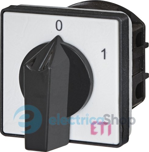 Выключатель "0-1" 2p, 16А, IP40, ETI 4773009 CS 100 90 U, серо-черный