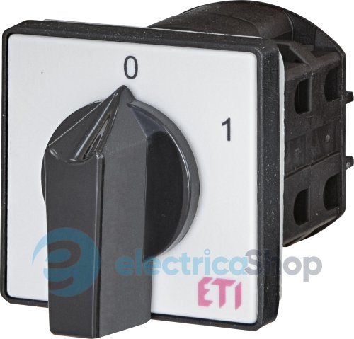 Вимикач "0-1" 3p, 32А, IP40, ETI 4773019 CS 25 10 U, сіро-чорний